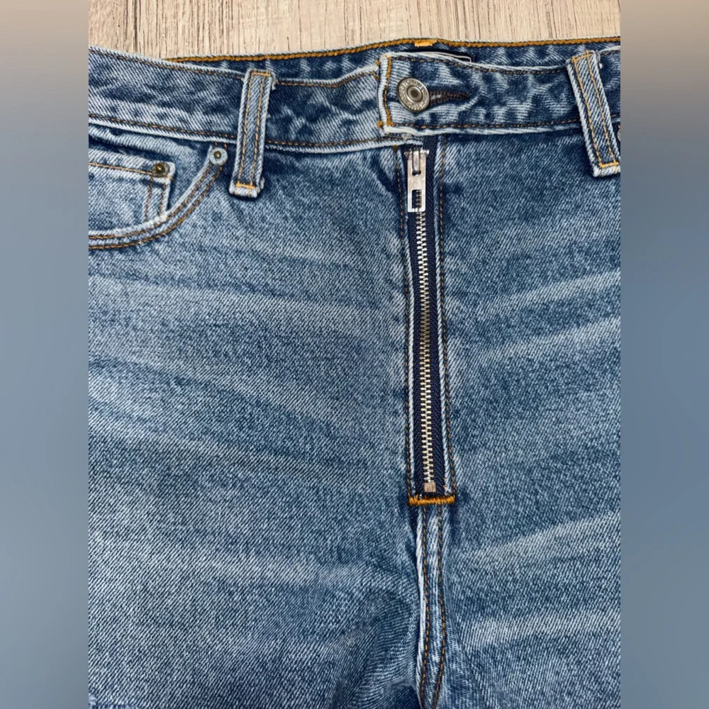NWT Abercrombie & Fitch Annie High Rise Short 100%cotton 29/8Zipper Cut Off Blue - Picture 14 of 14